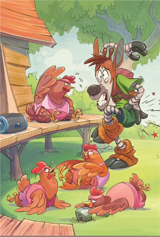 The hens exhausted after an overambitious fitness routine