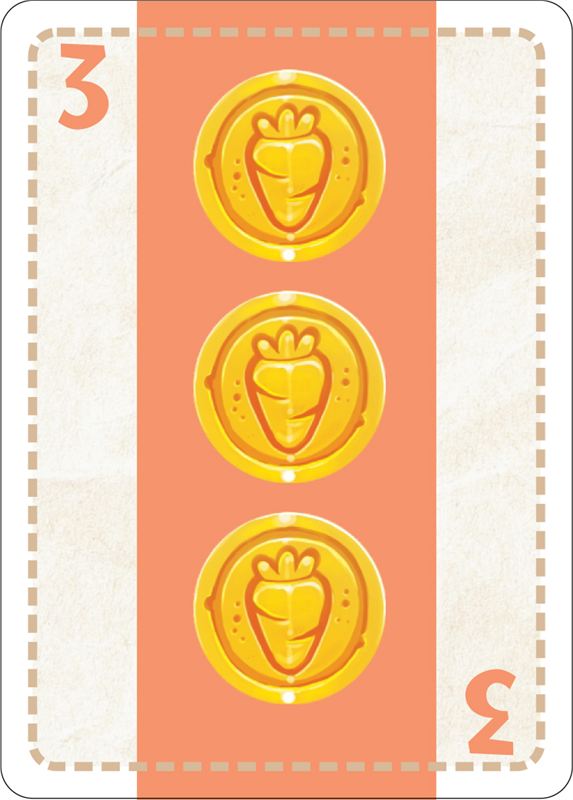 A single coin card face up on the table