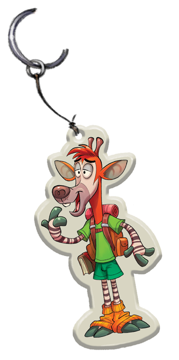 The exclusive Okapi keychain, the reward for the first 100 backers