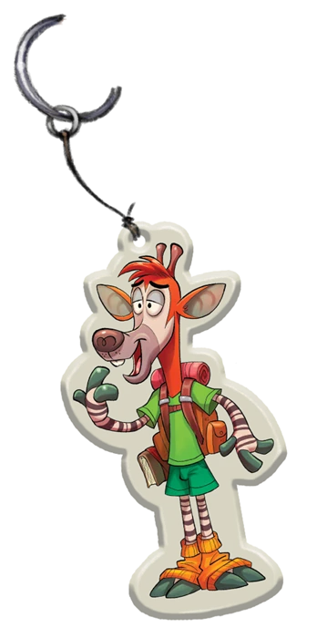 The exclusive Okapi keychain, the reward for the first 100 backers