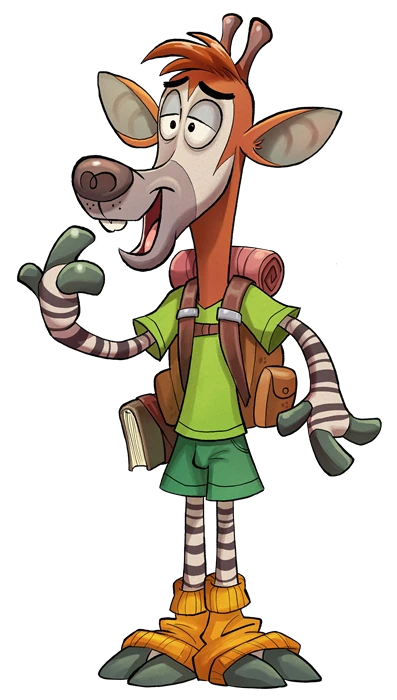 The Okapi, backpack on, giving a thumbs up before things go wrong